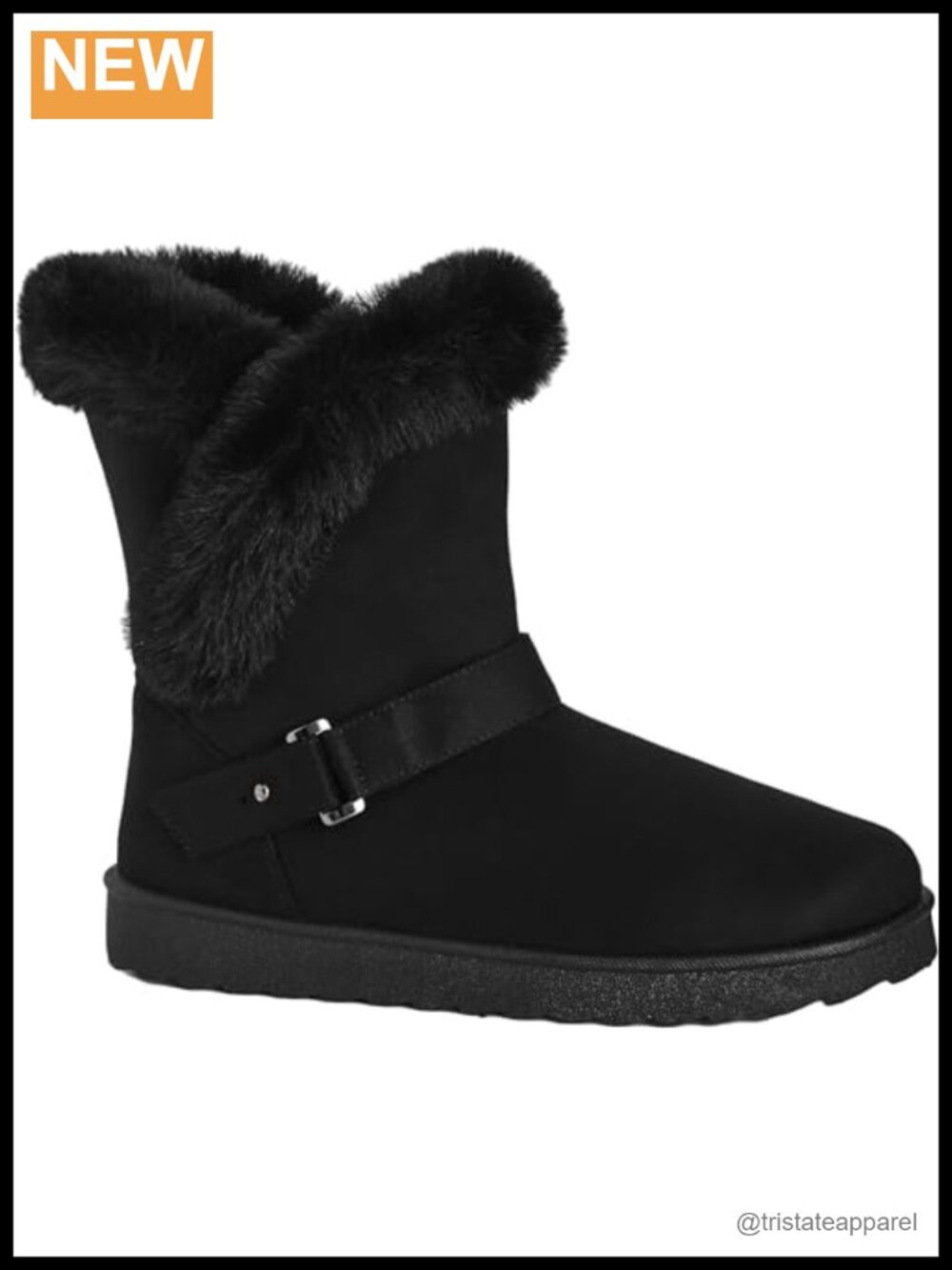 Avenue Cloudwalkers Wide Fit Saylor Hug Boot Faux Suede Faux Fur